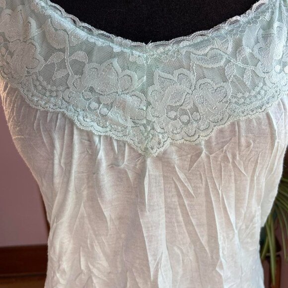 Y2K Vintage Crinkle Lace Cami Top | M Coquette Fairycore Cottagecore Layering - Picture 2 of 8